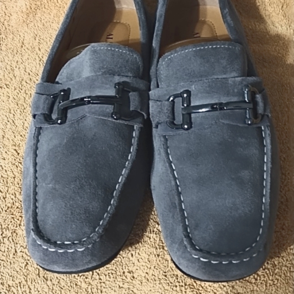 Men's Alfani Gray Horsebit James Suede Loafer's sz 12